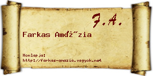 Farkas Amázia névjegykártya